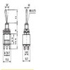 Taiss / 10 pieces blue mini toggle switch AC 125
