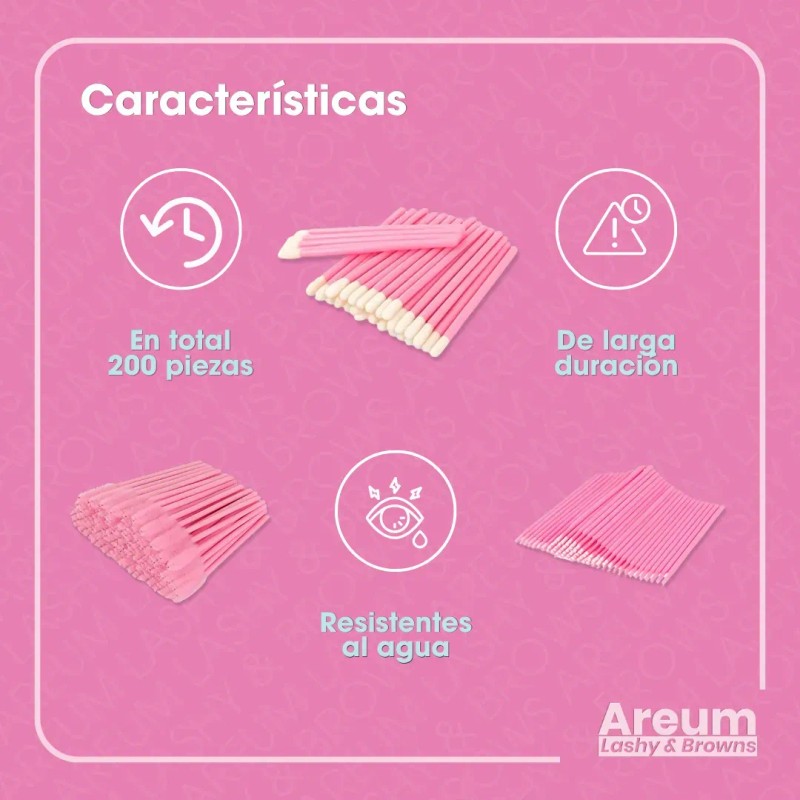100 Microbrush 50 Cepillos 50 Lip Brush Pestañas Y Cejas
