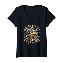 Womens Medusa Head Costume for a Ancient Greek Mythology Lover V-Neck T-Shirt