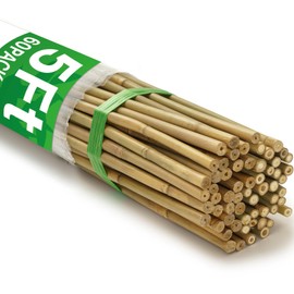 Taoskai 60Pcs Bamboo Stakes for Plant 5 Feet(57.5 inch), Garden Bamboo Plant Stakes for Plants Support, Climbing Plants, Tomatoes, Sunflowers, Beans, Potted Plants, Trees | Taoskai
