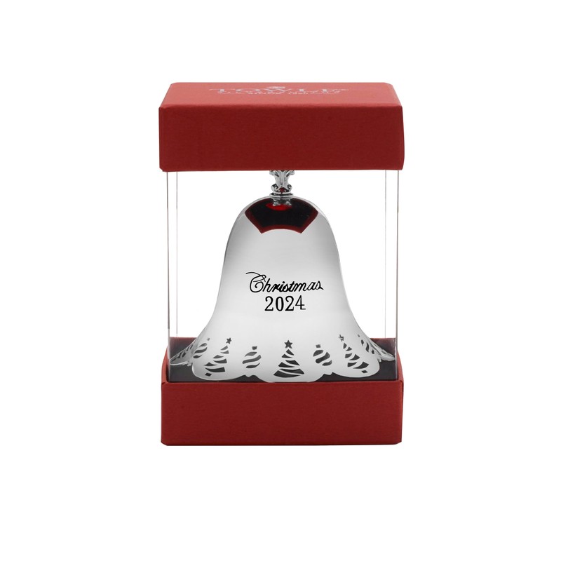 Towle 2024 Silver-Plated Pierced Bell Ornament 45th Edition