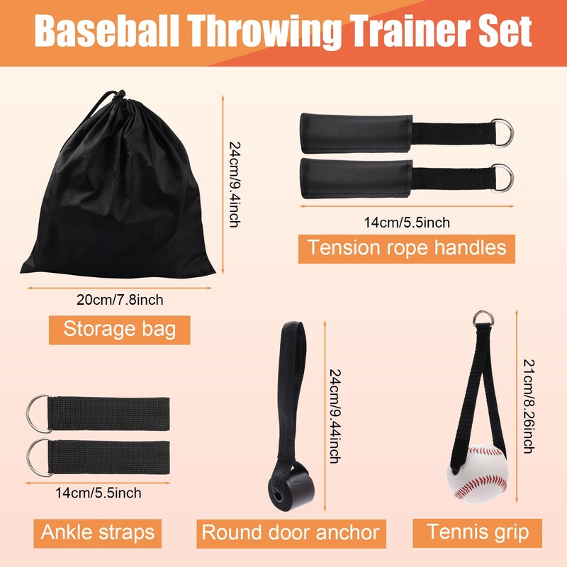 12PCS Baseball Resistance Bands,Baseball Arm Training Bands, Baseball Stretching Training