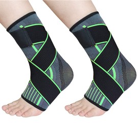 TOFBS 1 Pair Ankle Brace, Adjustable Ankle Brace, Ankle Support, Ankle Brace, Ankle Brace with Velcro Fastening for Men and Women, Ankle Pain (L)