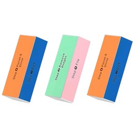 Soft 'N Style 4 Way Shiny Block / 4 Step Buffing Block Shine Nail Buffer (3pcs)