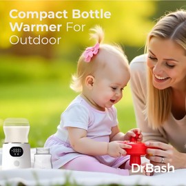 DrBash DrBash Portable Bottle Warmer for Travel, Leak-Proof Travel Baby Bottle Warmer with Fast Heating for Breastmilk, Safety Material Baby Bottle Warmer for Dr. Brown, Medela, Tommee Tippee, ComoTomo,