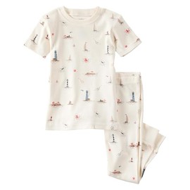 little planet by carter's Baby 2-Piece Pajamas Made with Organic Cotton, Coastal Print, 5T
