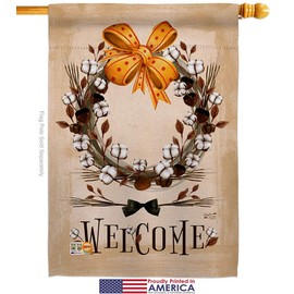 Angeleno Heritage Welcome Southern with Grace House Flag Dowel Set Country Living The South Yall Bless Home Particular Area Small Decorative Gift Yard Banner Made in USA 28 X 40