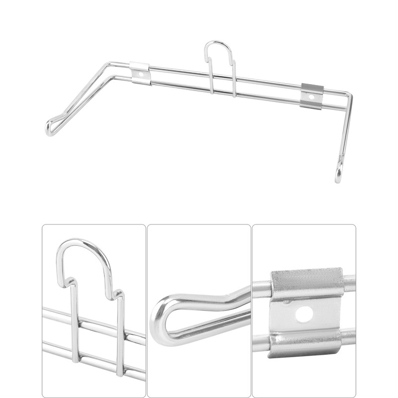 QWORK 2-Pack T-Shirt Bag Rack Wall Mount, Chrome-Plated Metal T-Shirt
