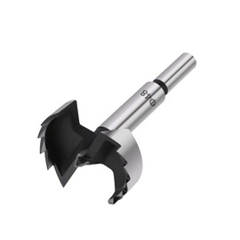 Vearter 48mm Forstner Drill Bit, High Carbon Steel Multi-Tooth Woodworking Tools with Round Shank, Hinge Boring Hole Cutter for Solid Wood, MDF, Plastic, Particleboard, Plywood