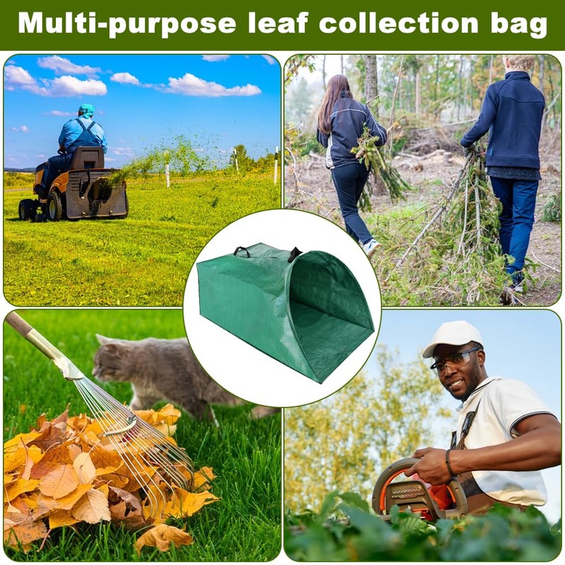 53 Gallon Leaf Collector, Large Yard Dustpan & Reusable Leaf