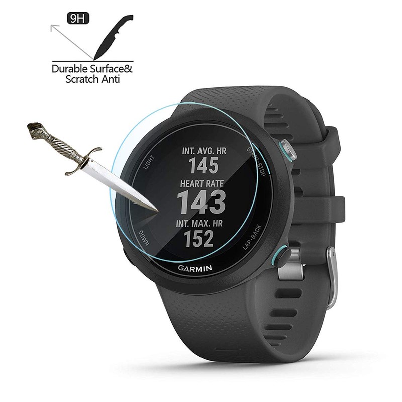 AKWOX [4-Pack] Tempered Glass Screen Protector for Garmin Swim 2