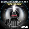 AQJ 9005 9006 LED Headlights Kit Combo Bulbs Blue 8000K