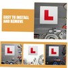 CAXUSD 6pcs Magnetic Learner Driver Sign Stickers Reflective Plates for