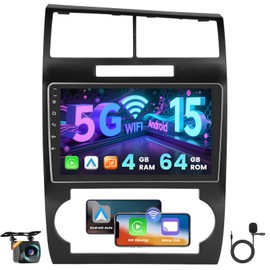 [4+64G] Hikity Android 15 Car Stereo for Dodge Charger/Magnum 2005 2006 2007 with Wireless Carplay Android Auto, 9'' ITouchscreen Radio Bluetooth Mirror Link GPS WiFi SWC AI DSP/FM/RDS/32EQ Backup Cam