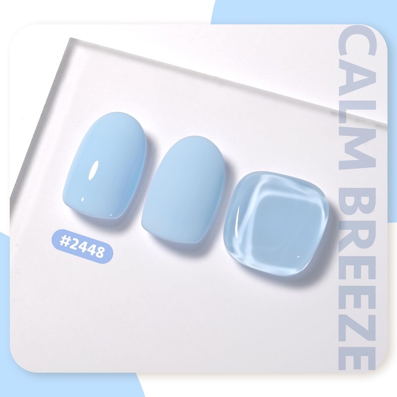 GAOY Light Blue Gel Nail Polish, 16ml Soak Off Gel