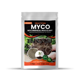 Yield Titan MYCO MYCORRHIZAL INOCULANT Root Enhancer for Bigger, Stroger & Healthier Plants Roots - Organic Mycorrhizae Root Enhancer - Increases Nutrient Absorption & Crop Yields (2LB)