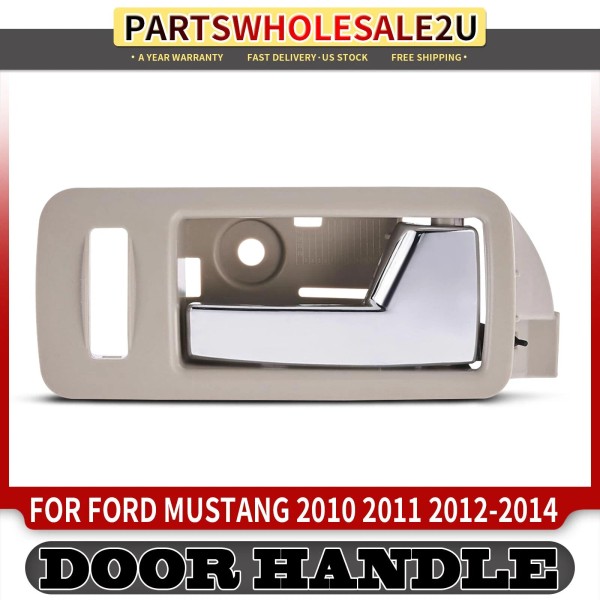 Unbranded Front Passenger Chrome & Beige Interior Door Handle for