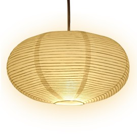 Oval Shaped Premium Fine Line Paper Lantern, White (16"W x 9.5"H)