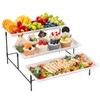 Lifewit 3 Tiered Plastic Serving Tray for Party Entertaining, 14"×6.5"