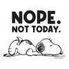 Spreadshirt Peanuts Snoopy Nope Not Today Office Humour Stickers, 10