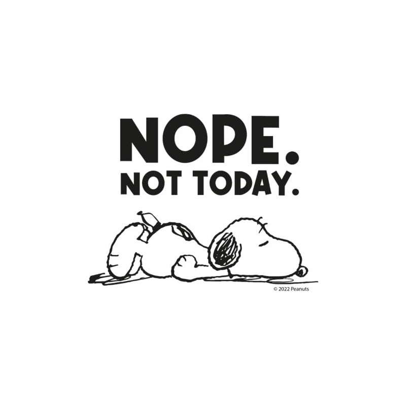 Spreadshirt Peanuts Snoopy Nope Not Today Office Humour Stickers, 10