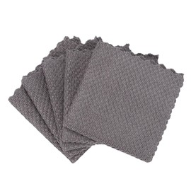 Microfiber Towels, Kitchen Cloth, Absorbent and Quick Drying, Absorbent Cleaning Cloth for Tableware, Dish Cloth, Dish Cloth, Easy to Remove Dirt from Glass, Cleaning Cloth Around the Sinkle, 11.8 x 11.8 inches (30 x 30 cm), Gray 5 Sheets