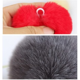 Anevous 3 Stück Plüschball Haargummi für Damen, Elastische Flauschige Haargummi Pferdeschwanz Haarbänder Scrunchies Haarringe Haarband für Mädchen und Frauen, Kinder Haarschmuck,Dunkelblau