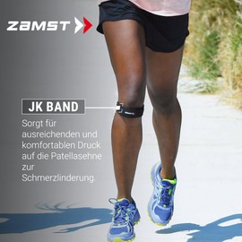 Zamst JK Band Patella Tendon Bandage - Osgood Schlatter Knee Support for Patellar Tendonitis - Below the Knee (M)