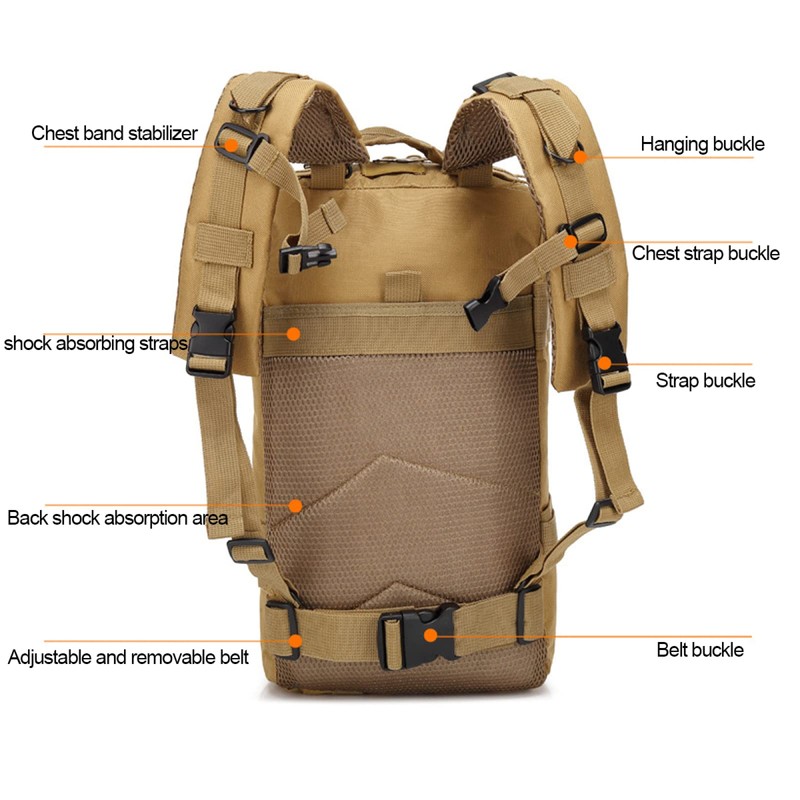 30L Mountaineering Outdoor Multifunctional Backpack 3 Days Tactical Backpack Military