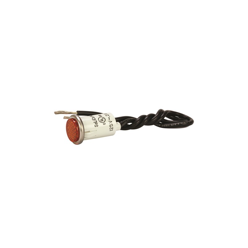 Round Indicator Light with Non Replacable Lamps, Press Fit, 0.5"