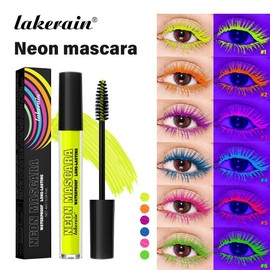 lakerain fluorescent colored mascara waterproof long lasting non smudging fluorescent color bright maracujajuicy lips - Color: yellow color