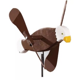 Amish Handmade AMERICAN BALD EAGLE WIND SPINNER - Amish Handmade Weather Resistant Whirligig