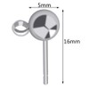 Tongcloud 100pcs Hypoallergenic Silver Ball Post Earrings Stainless Steel Stud