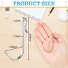 Lyrow 40 Pcs J Hook for Wire Shelving Hooks Stainless