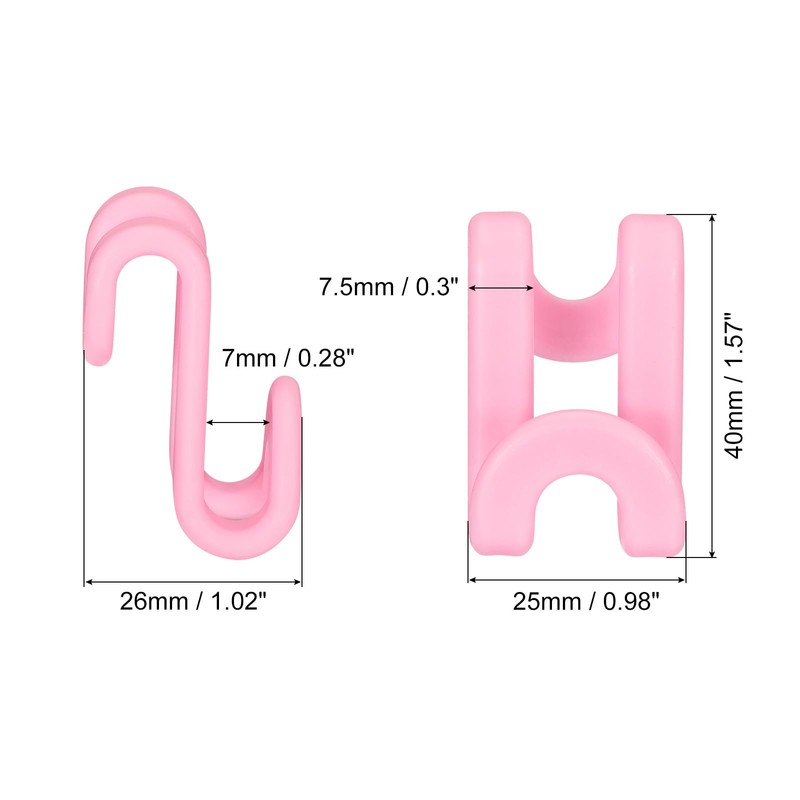 uxcell Clothes Hanger Connector Hooks, 30Pcs - ABS Hanger Hooks,