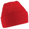 New Beechfield Childrens Kids Winter Knitted Beanie Hat Classic Red