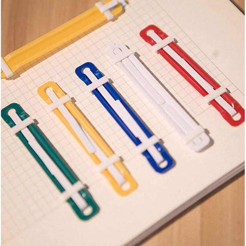 Goeielewe 100 Pcs Plastic Paper Fasteners Colorful Plastic Document File