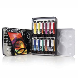 QoR Watercolor, Made by Golden Artist Paints, Introductory Set of 12 Colors