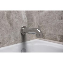 Olympia Faucets OP-640063 Extended 7" Combo Diverter Tub Spout in Polished Chrome