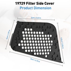 XwaYexa 19729 Black Filter Side Cover for Resmed AirSense 10/AirStart 10/AirCurve 10, Plastic Side Filter Cover Replacement Compatible with CPAP/Autoset/VPAP Machines, 1-Pack
