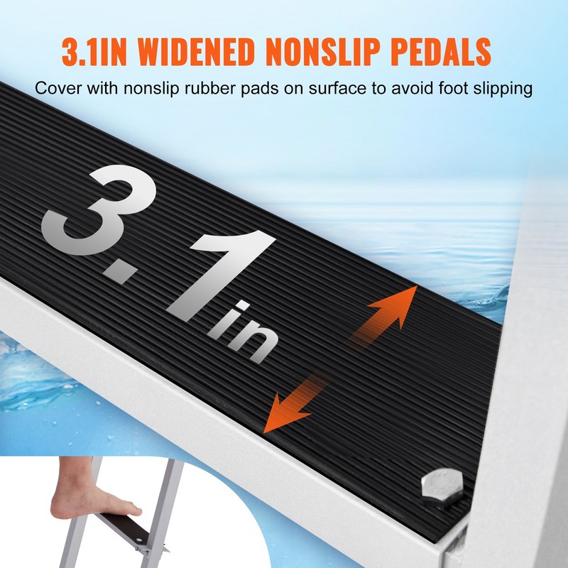 Dock Ladder, Easy to Install for Ship/Lake/Pool - 5 Steps