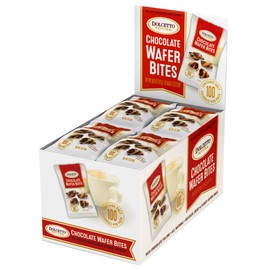 Dolcetto Petites Wafer Bites, Chocolate Flavor, 0.7 Oz Snack Bags (Pack of 24), Cream Filled Bite Sized Crispy Rolled Wafer Cookies, Halal