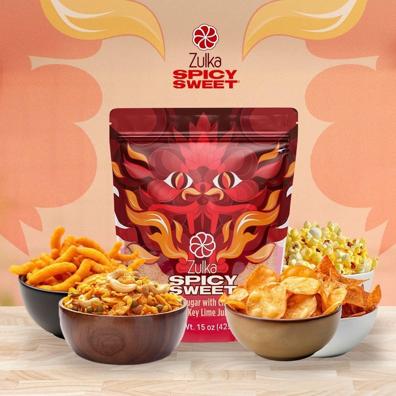 Zulka Spicy Sweet, Pure Cane Sugar with Chili Powder and