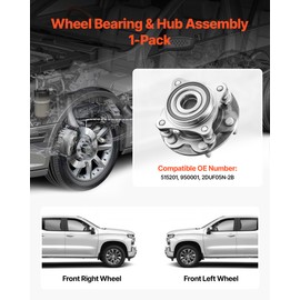 VEVOR 515201 Front Wheel Bearing Hub Assembly Fit for 2021 Toyota 4Runner Base Limited Nightshade Sport Utility Tacoma Edicion Especial Crew Cab Pickup 4-Door