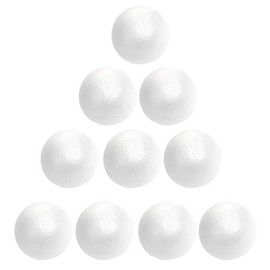 HEALLILY Home Accessories Arts Crafts Foam 10pcs 8cm Foam Balls Polystyrene Smooth Round Spheres for Arts Crafts DIY Supplies for School Manual Project Tree Ornaments Christmas Foam Balls Home Decor
