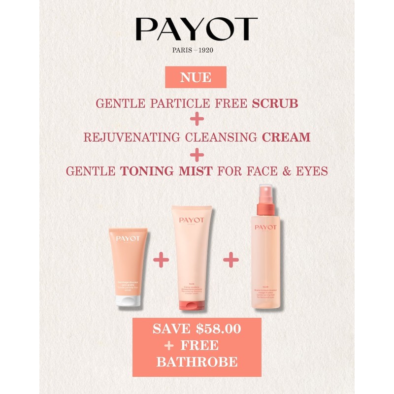 PAYOT NUE Holiday Value Bundle Pack + Luxe Spa Bathrobe