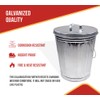 Mytee Products 2 Pack Galvanized Trash Can w/Lid Ideal for
