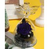 Preserved Rose Flower Gifts for Women in Glass Angel Figurines