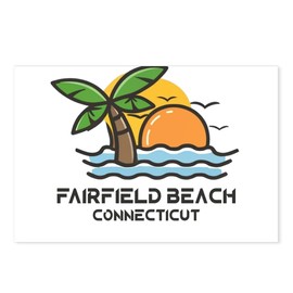 CafePress Connecticut Fairfield Beach Postcards (Package of 8), 6"x4" Printed Note Card