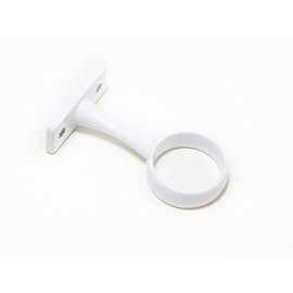 2 x 19mm Wardrobe Rail Brackets White